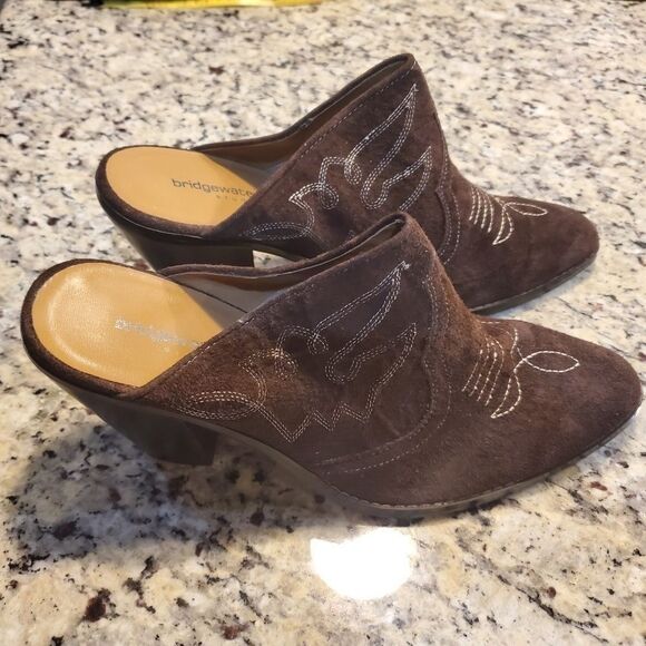 Bridgewater Studio Leather Suede Feel Clogs 11M - Picture 2 of 8